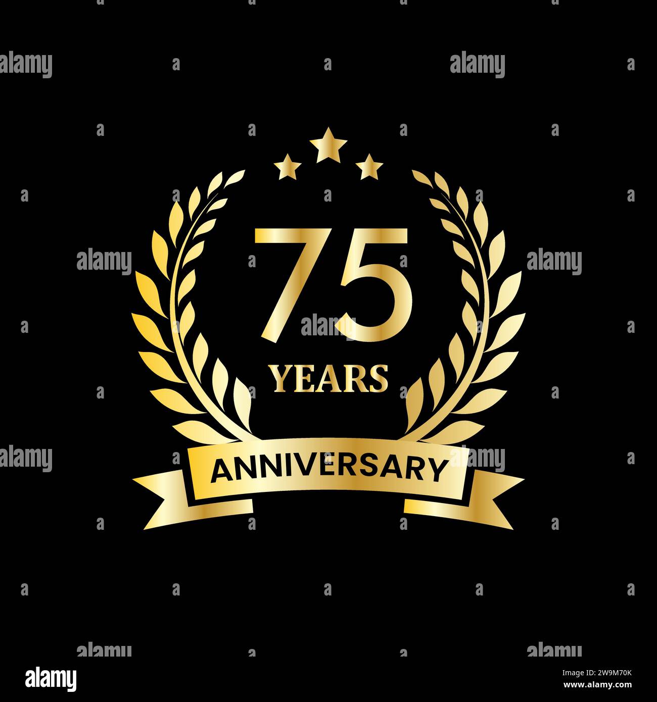anniversary badge design. anniversary logo template Stock Vector