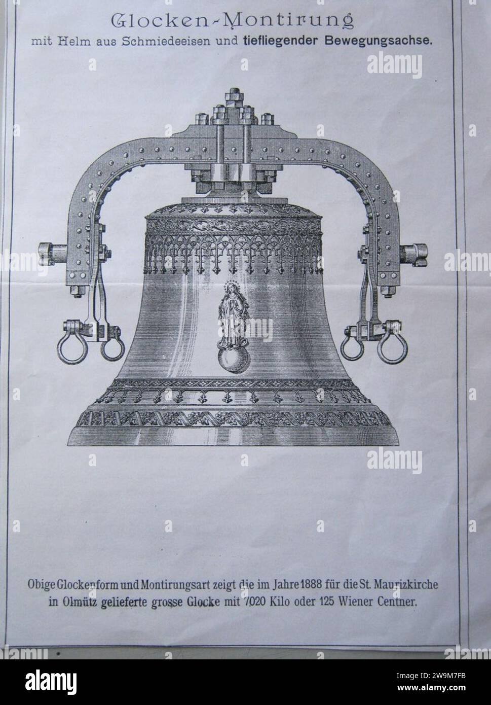 Zvon Maria kostel svatého Mořice 1888 Peter Hilzer 02. Stock Photo