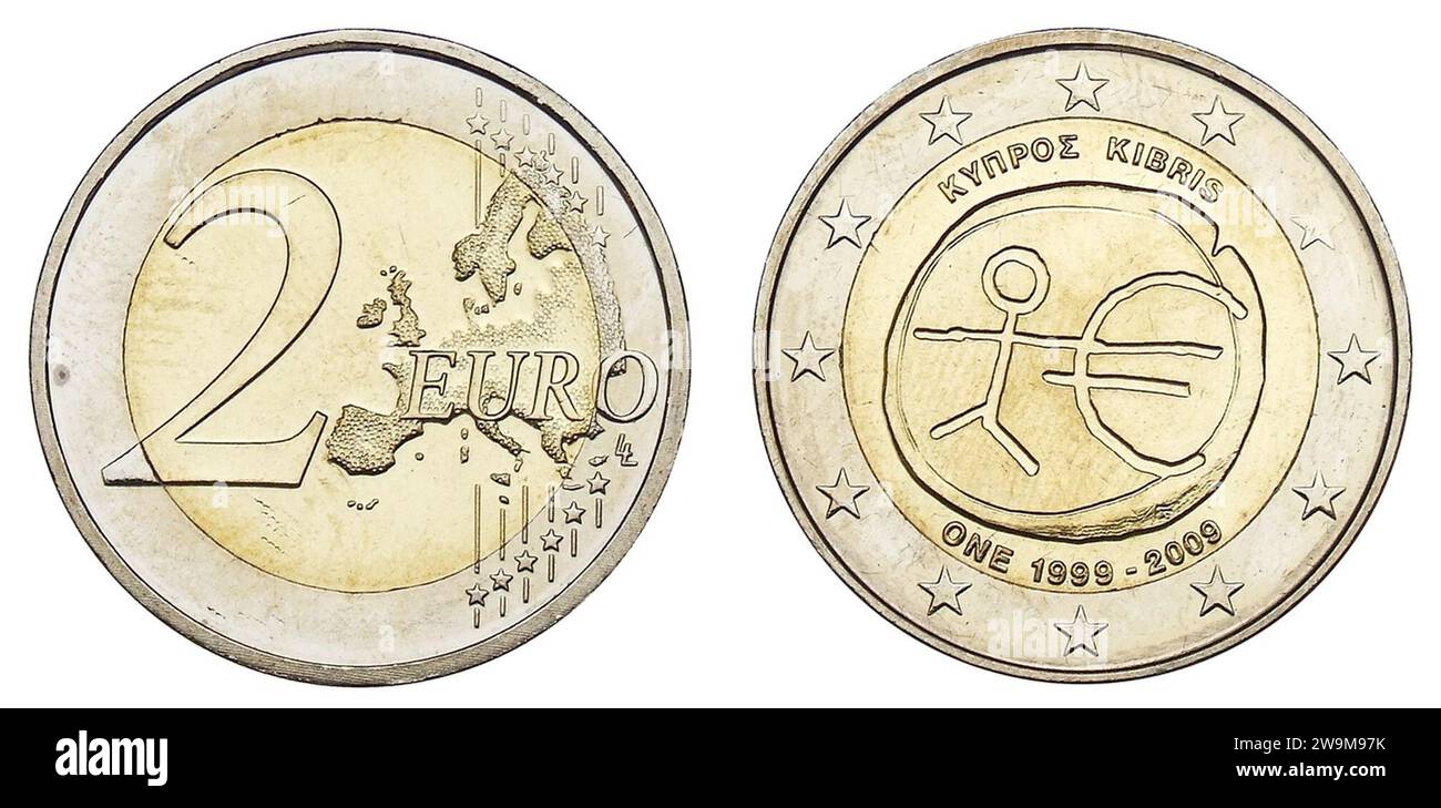 Zypern- 2009 Währungsunion - Münzkabinett, Berlin - 5532052. Stock Photo