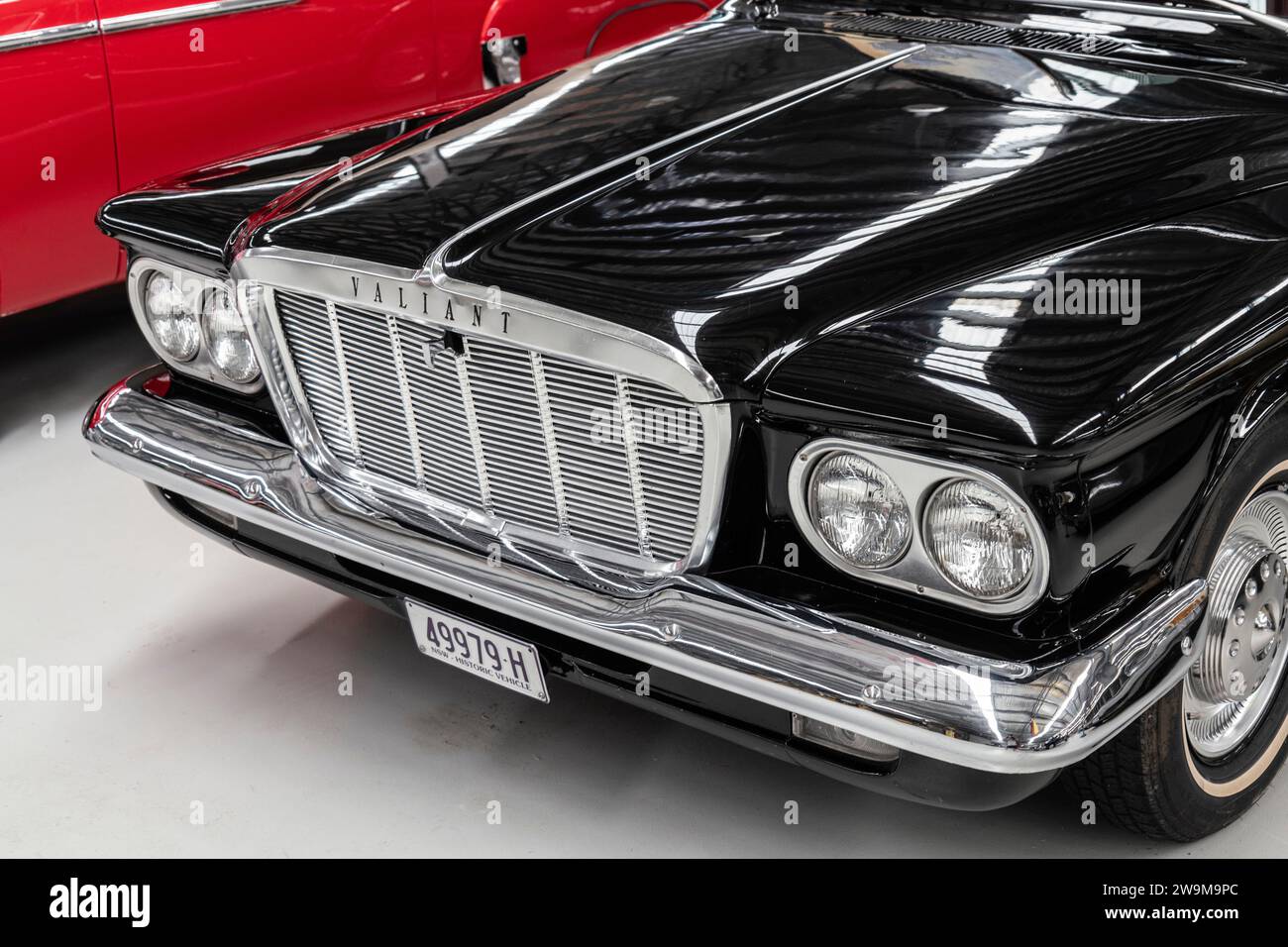 Chrysler Valiant sedan Australian variant of the American Plymouth at Inverell's National Transport Museum Stock Photo