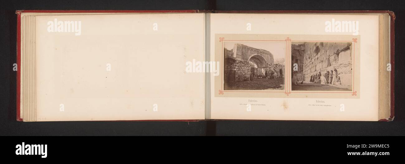 Poort van Sint Pieter Prison, Félix Bonfils, c. 1873 - In or Before 1878 photograph   photographic support albumen print gate, entrance Palestine Stock Photo