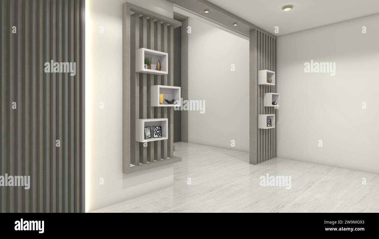 Modern and Minimalist Room Divider Ideas Stock Photo