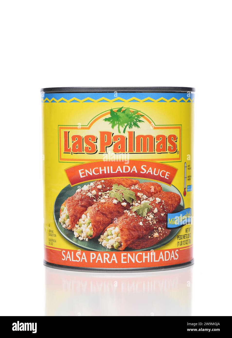 IRVINE, CALIFORNIA - 28 DEC 2023: A can of Las Palmas Red Enchilada Sauce. Stock Photo
