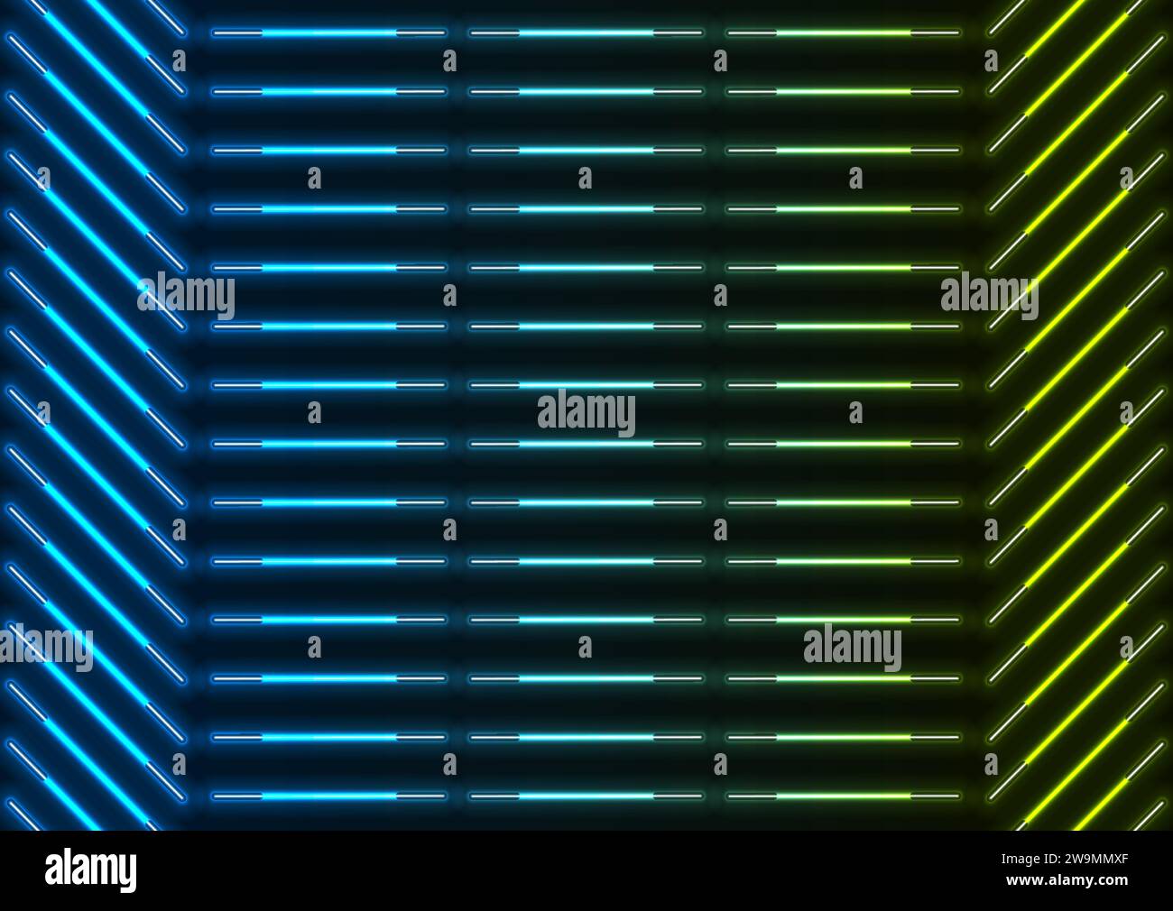 Vibrant green blue neon laser lines abstract futuristic pattern design ...