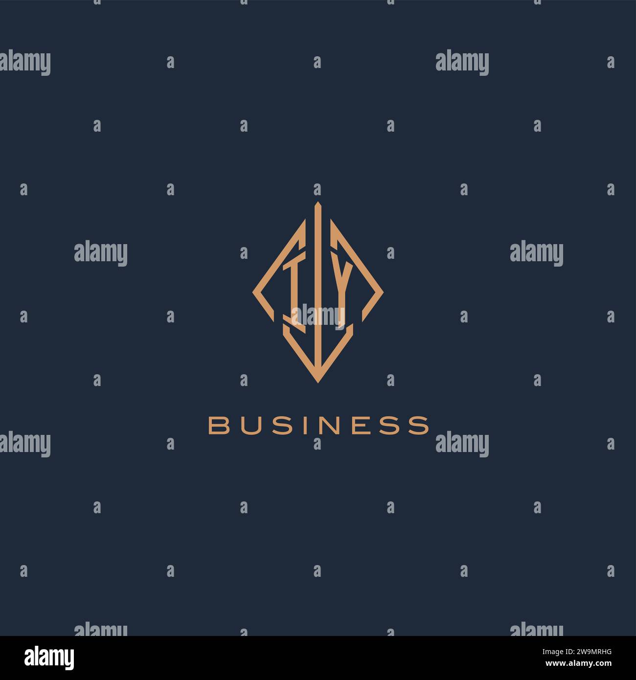 Monogram IY logo with diamond rhombus style, Luxury modern logo design ...