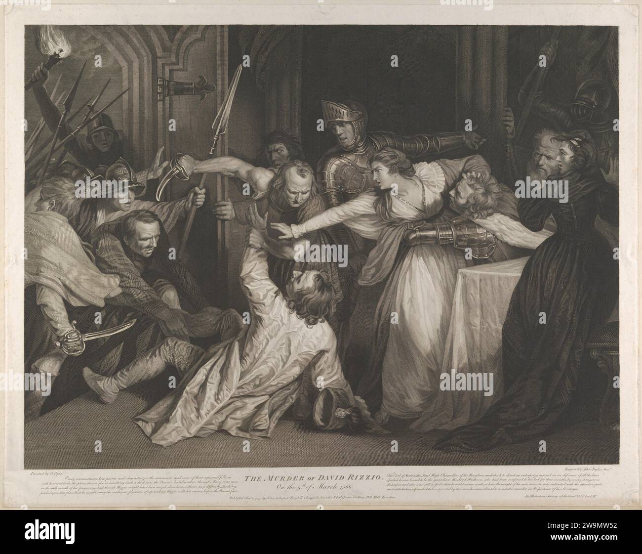 Mary, Queen of Scots witnessing the murder of David Rizzio 1962 by Mary ...