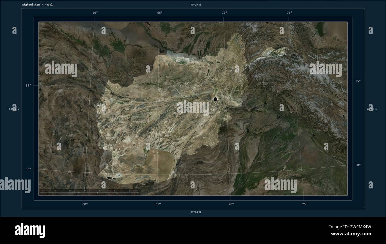 Afghanistan Highlighted On A High Resolution Satellite Map Map With The 