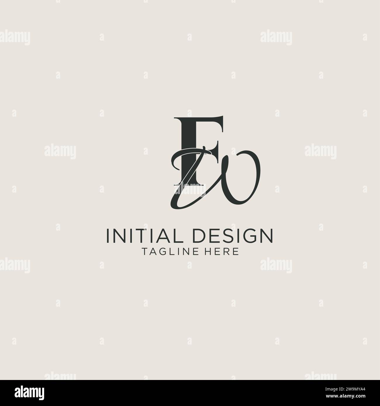 Fw Innitial Fw clean logo hi-res stock photography and images - Alamy