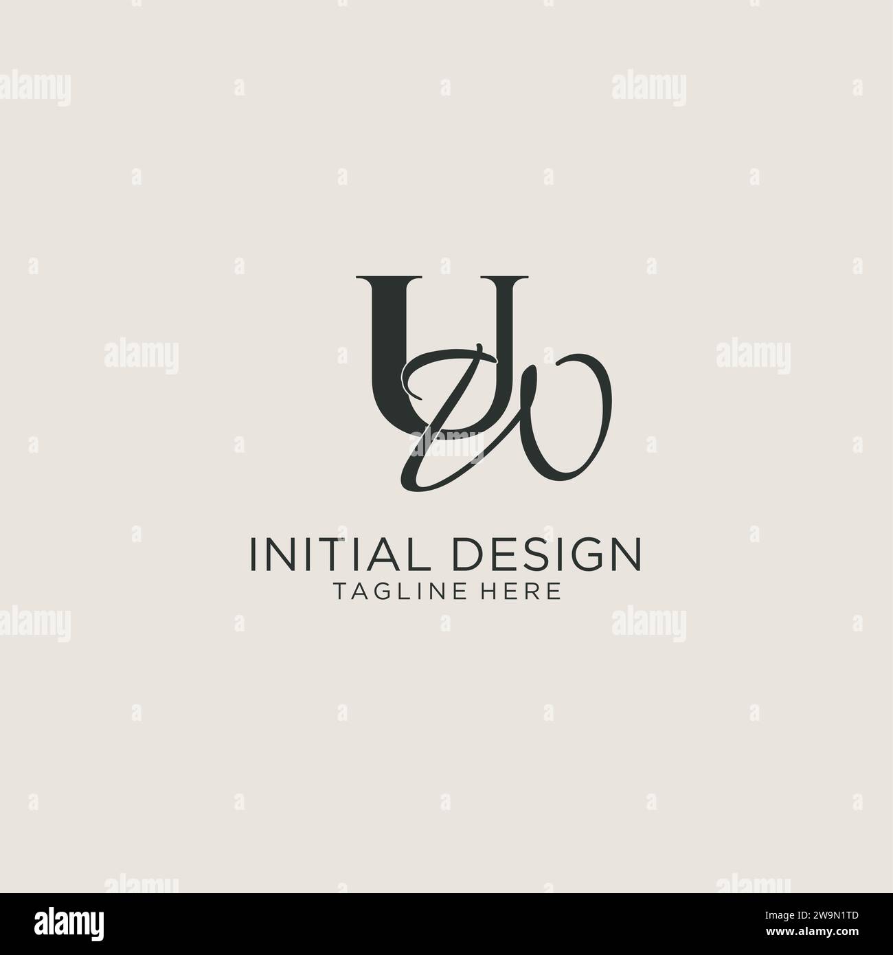 Uw initials logo Stock Vector Images - Alamy