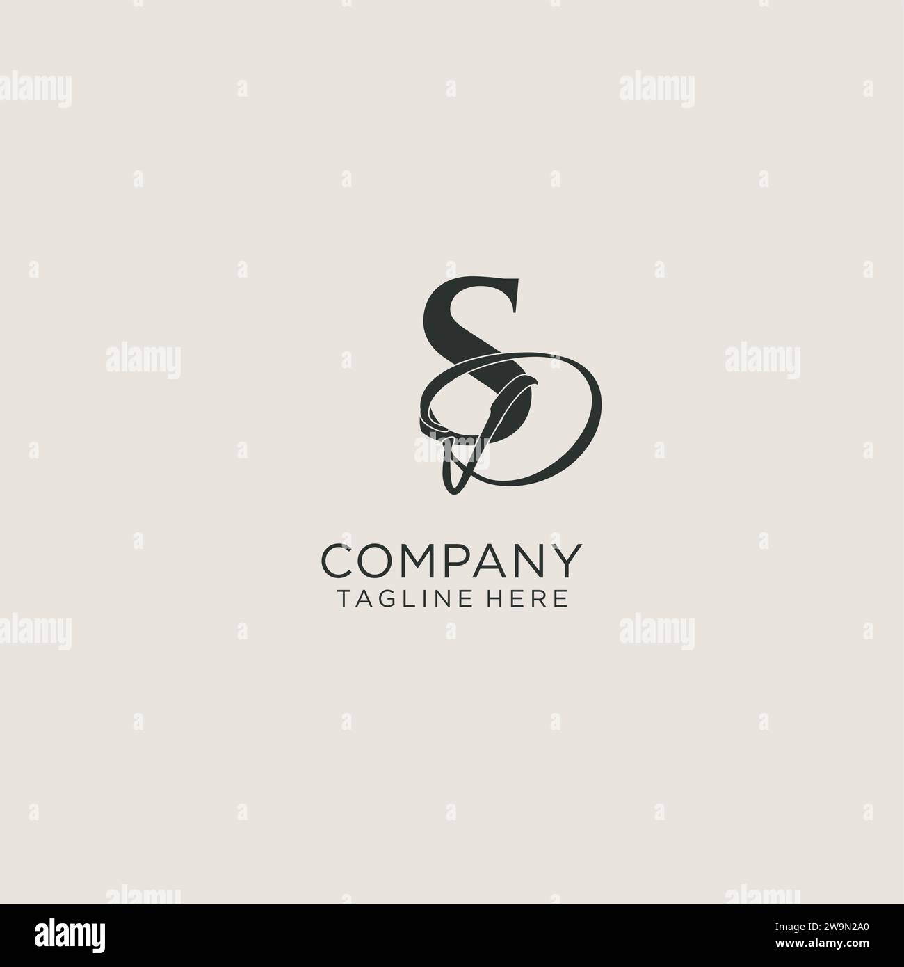 Initials SD letter monogram with elegant luxury style. Corporate identity and personal logo vector graphic Stock Vector