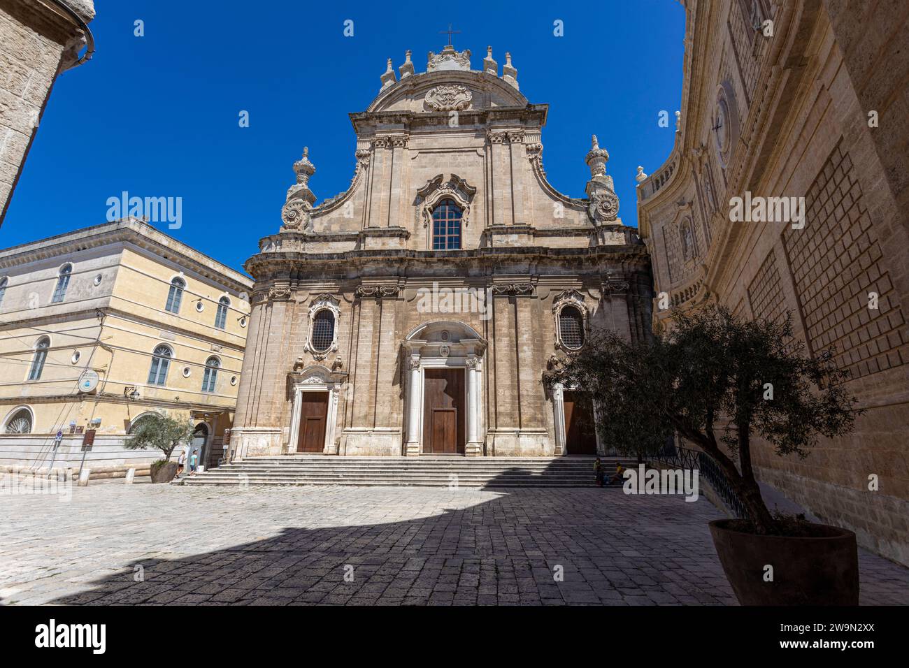 MONOPOLI, ITALY, JULY 11, 2022 - Monopoli's Cathedral known as Most Holy Basilica of the Madia in Monopoli, Province of Bari, Puglia, Italy Stock Photo