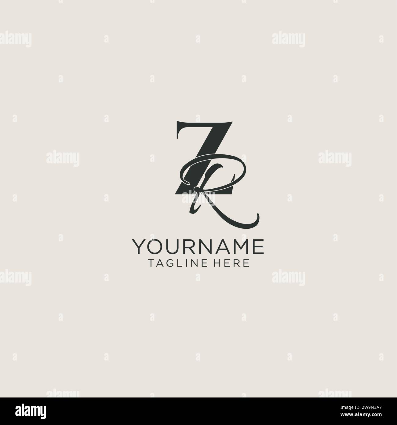 Z R Monogram Zr clean logo Stock Vector Images - Alamy