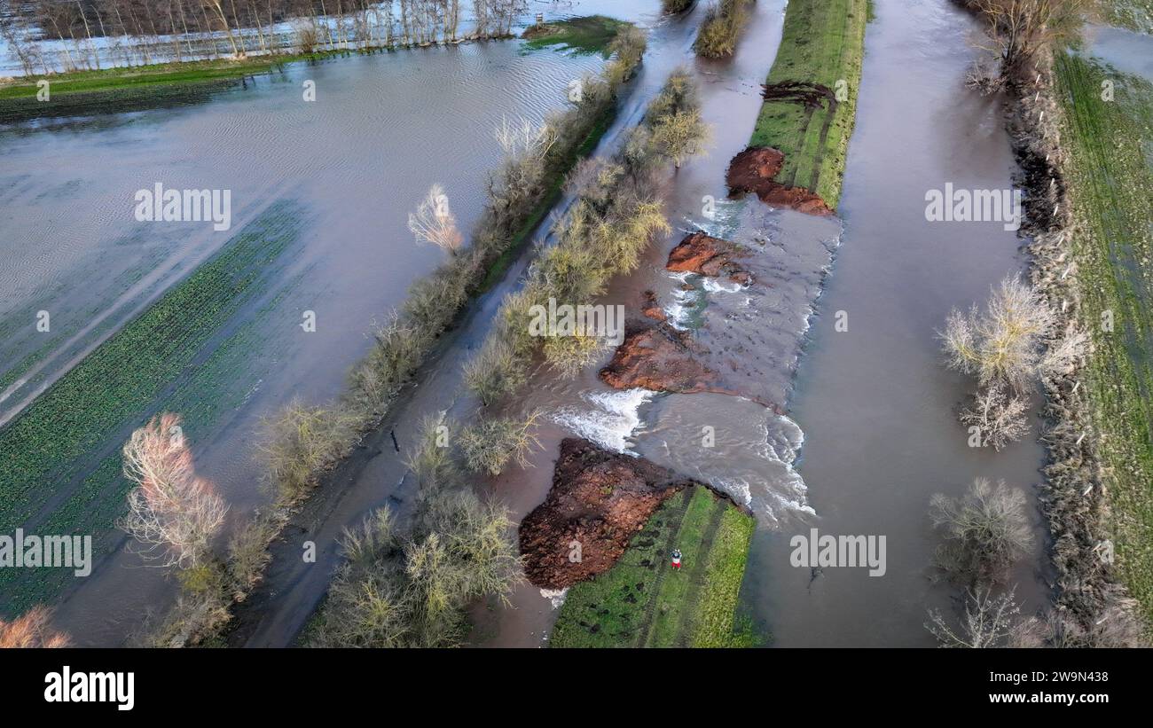 29 December 2023, Thuringia, Mönchpfiffel-Nikolausrieth: Masses of ...