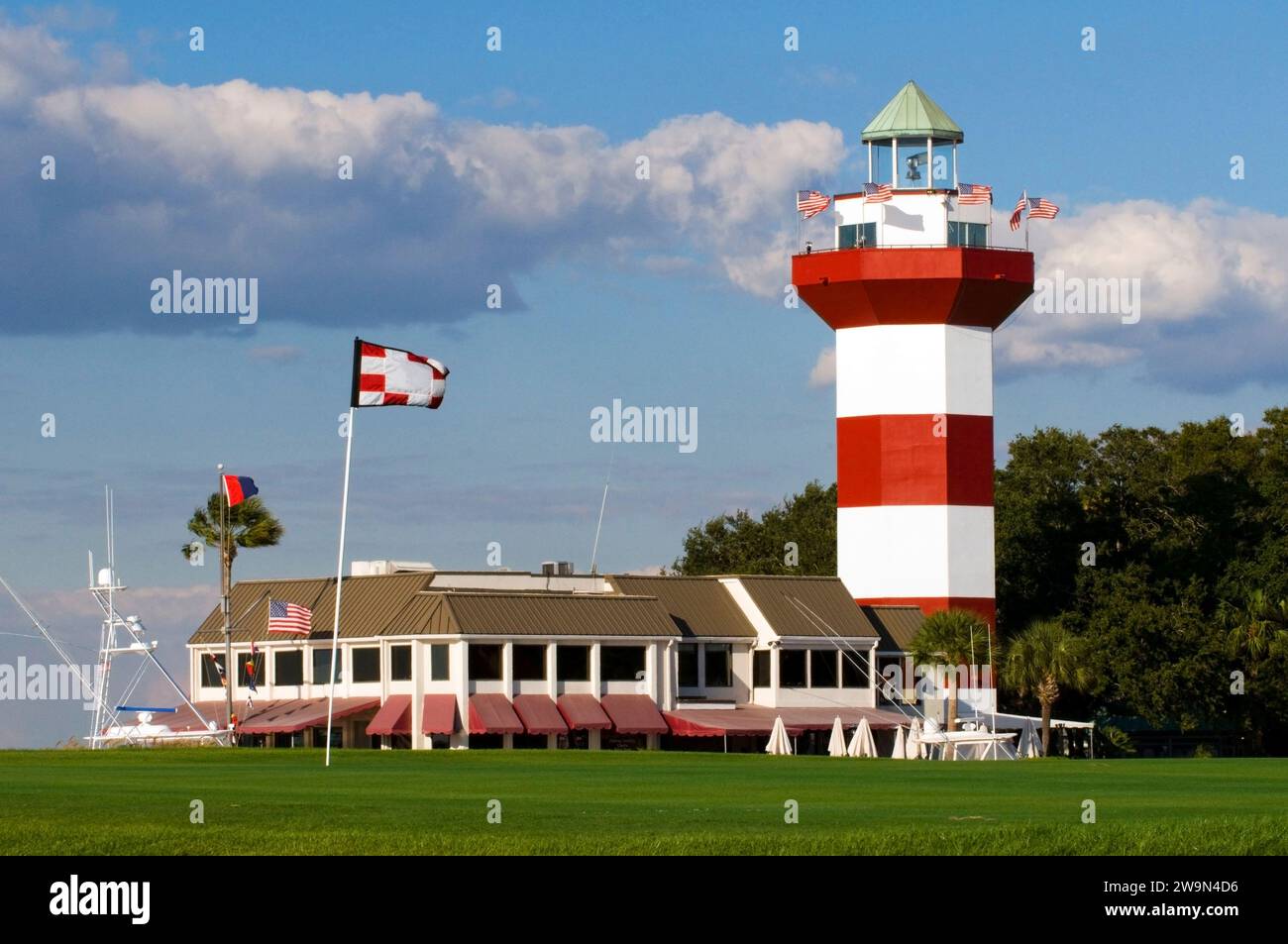 The famous 18th hole at the Harbour Town Links golf course on Hilton