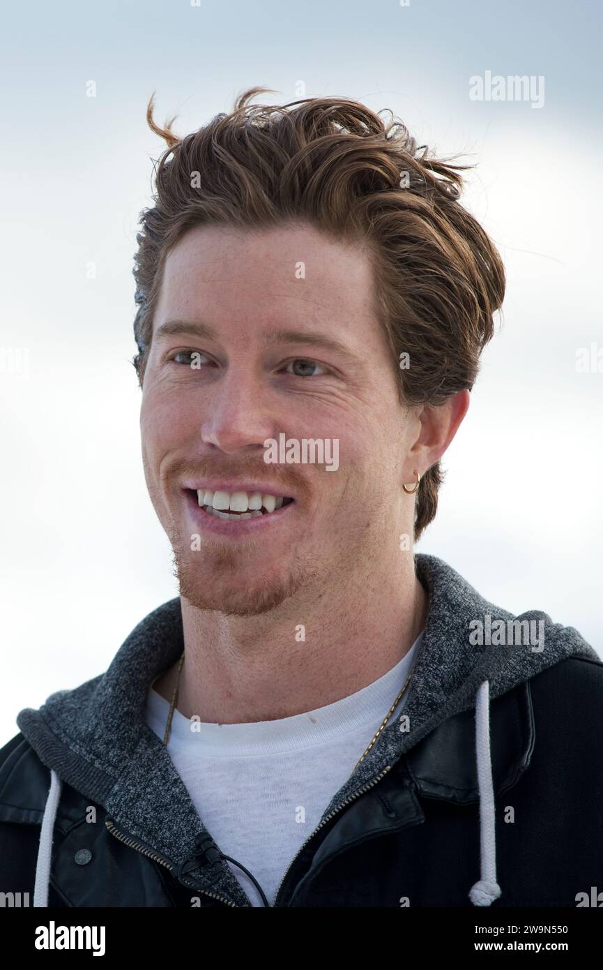 A portrait of professional snowboarder Shawn White at Heavenly Mountain