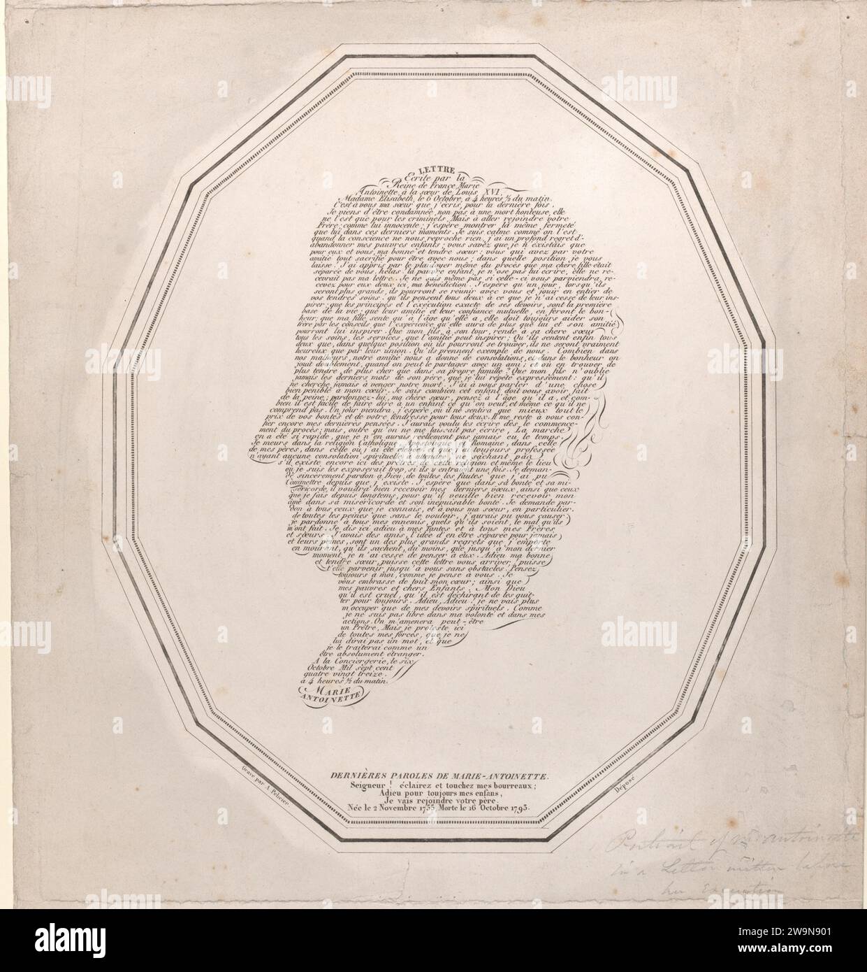 The last words of Marie Antoinette (Dernieres Paroles de Marie