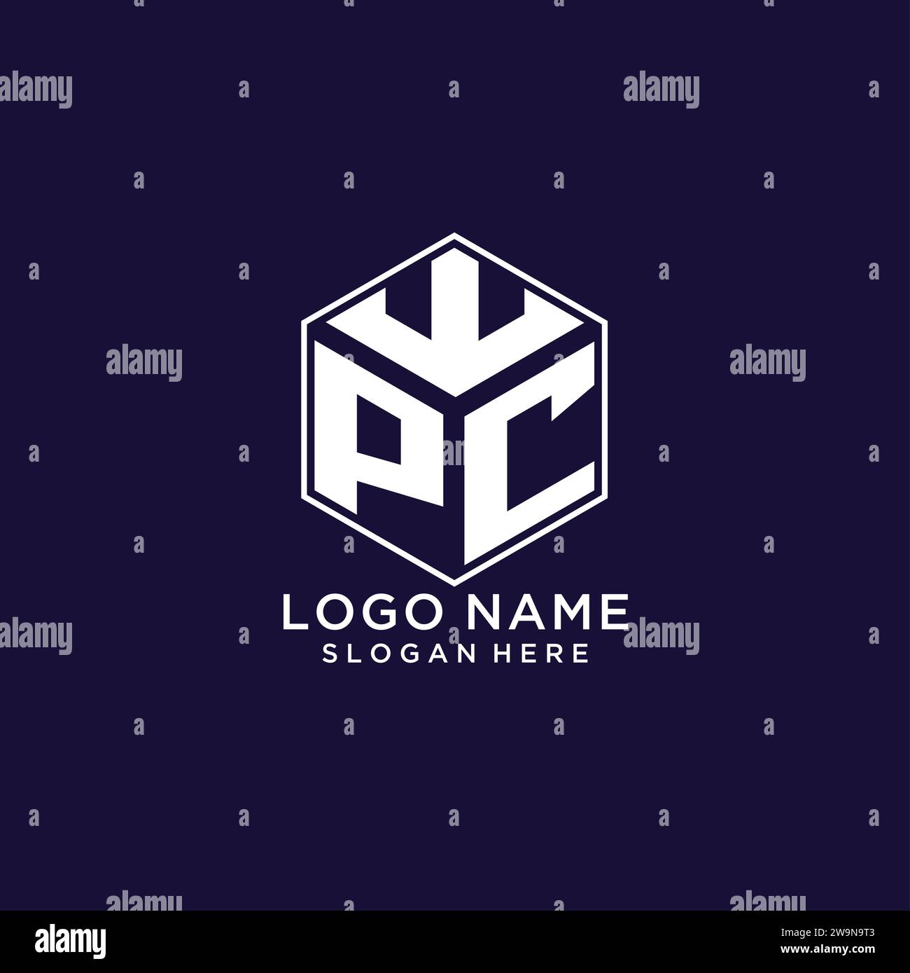 Letter pc logo Stock Vector Images - Alamy