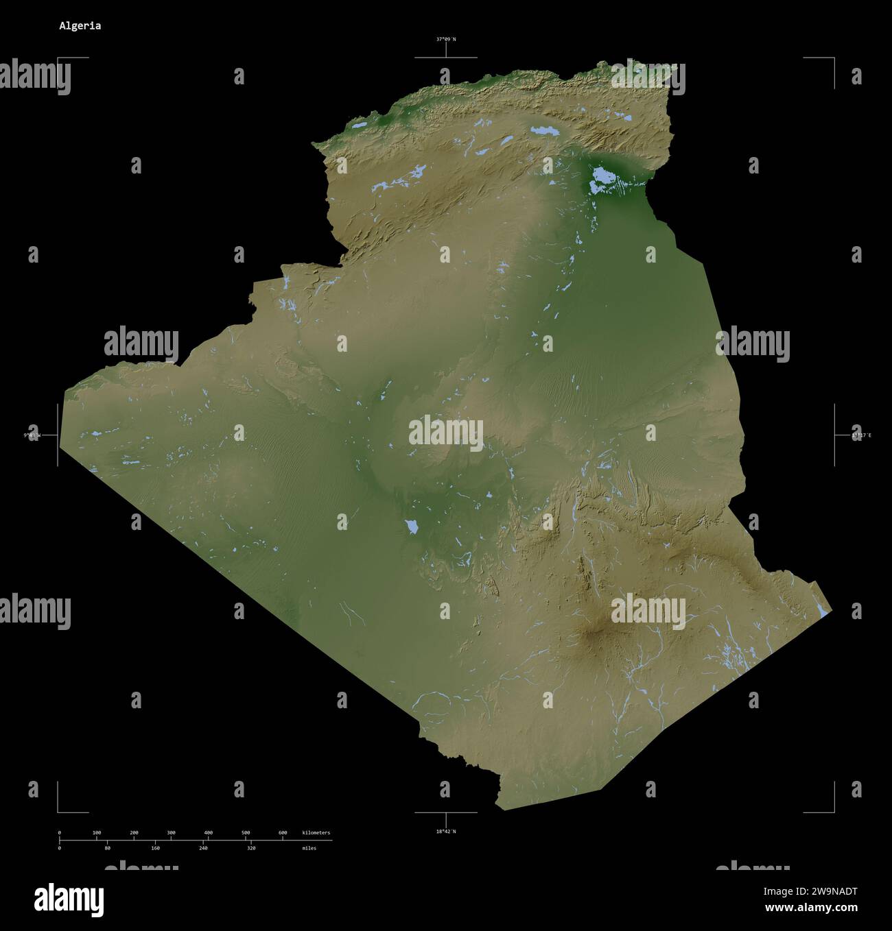 Shape of a Pale colored elevation map with lakes and rivers of the ...