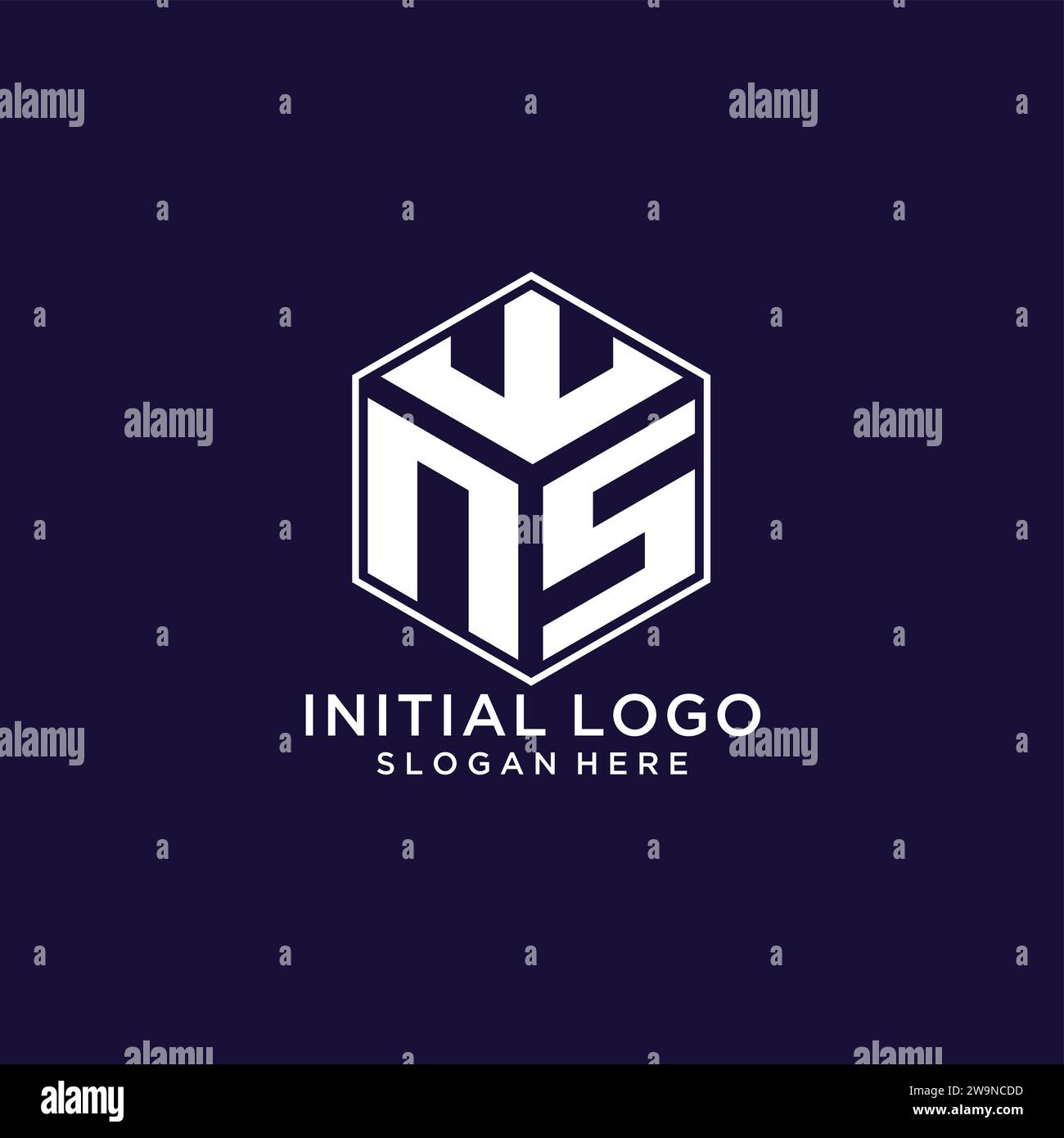 Ns initials logo hi-res stock photography and images - Alamy