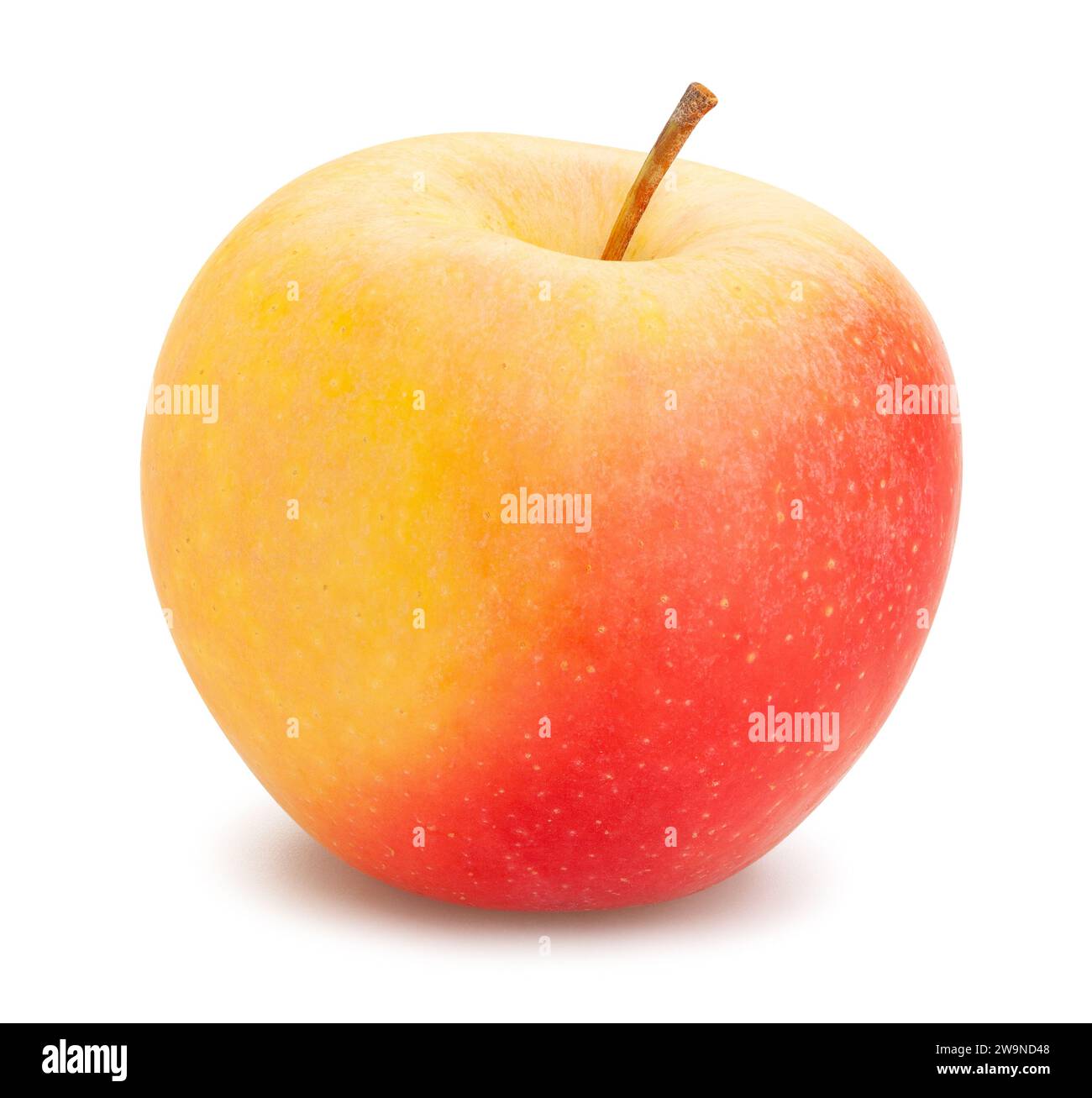 colorful apple path isolated on white Stock Photo