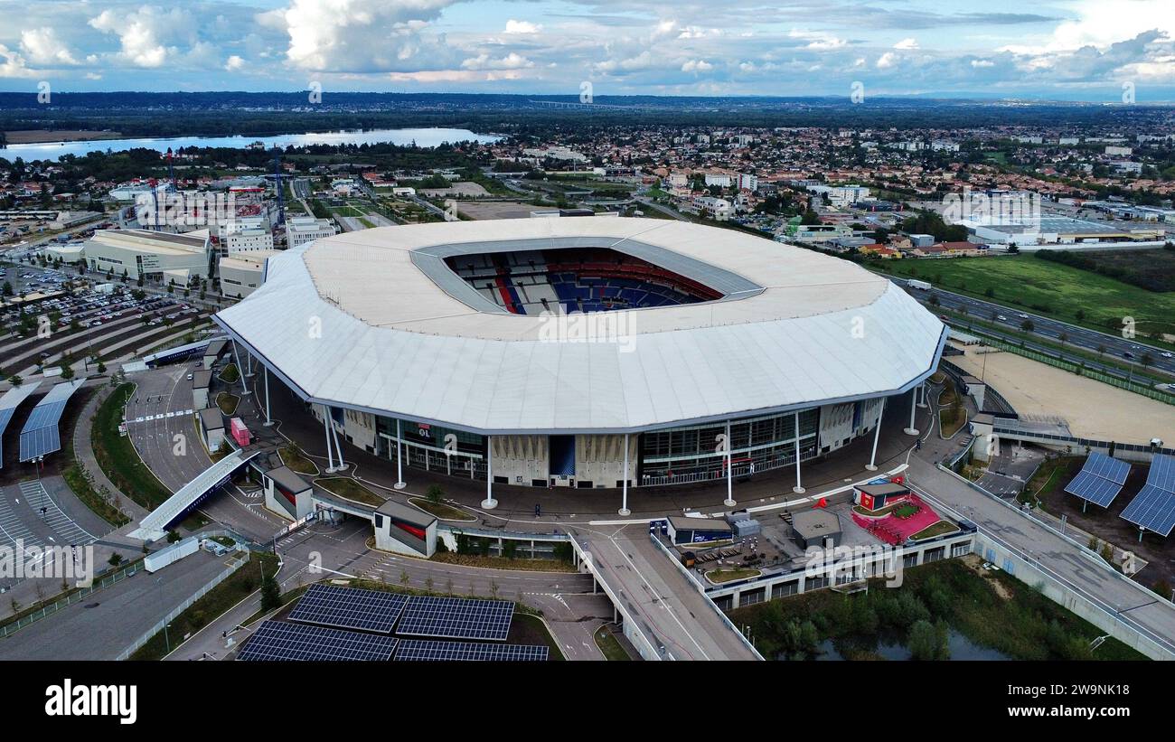 Drone photo Groupama stadium Lyon France Europe Stock Photo Alamy