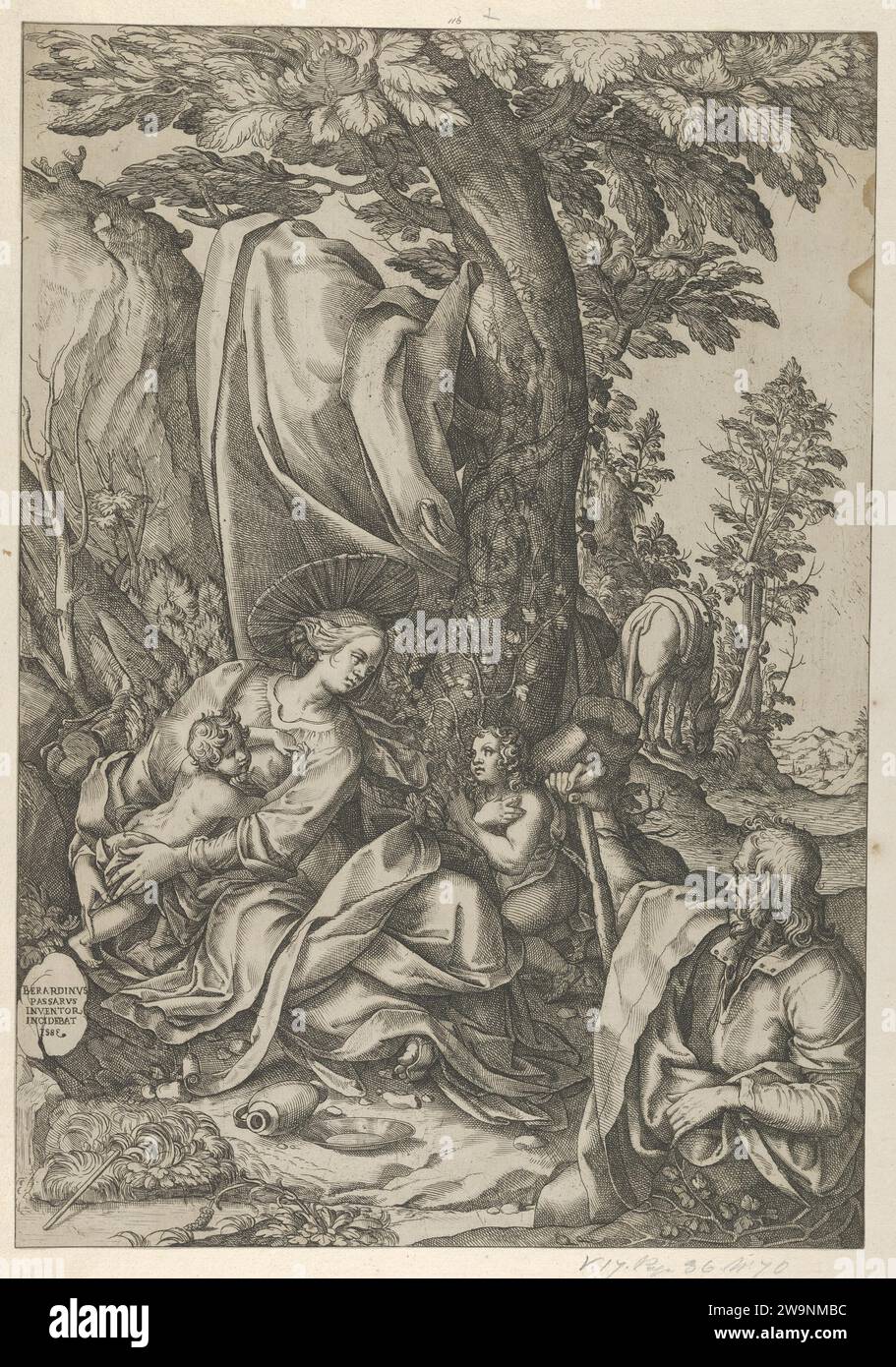 The Holy Family with John the Baptist in a landscape 2015 by Bernardino ...