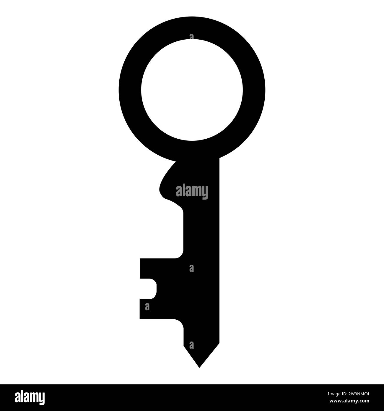 Key black vector icon on white background Stock Vector Image & Art - Alamy