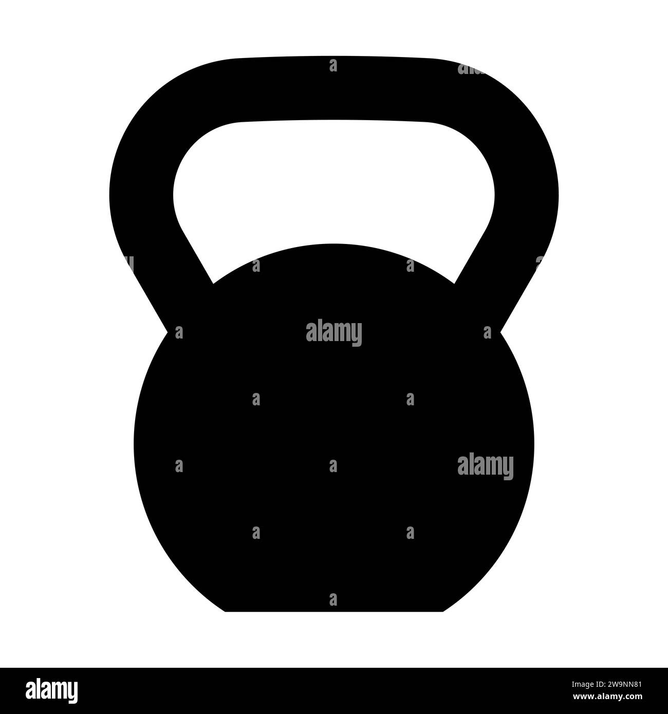 Kettlebell black vector icon on white background Stock Vector Image ...