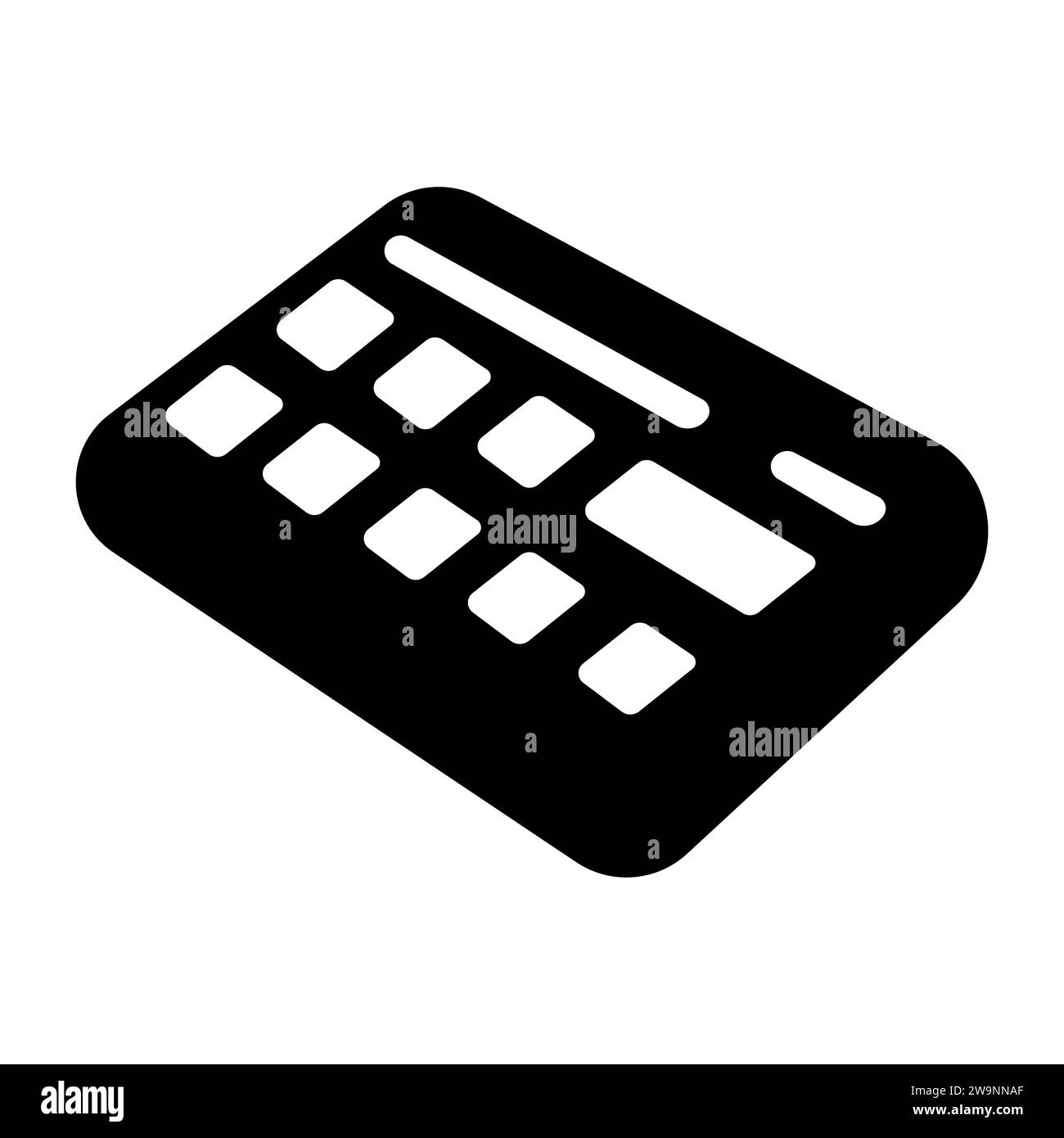 Keyboard black vector icon on white background Stock Vector Image & Art ...