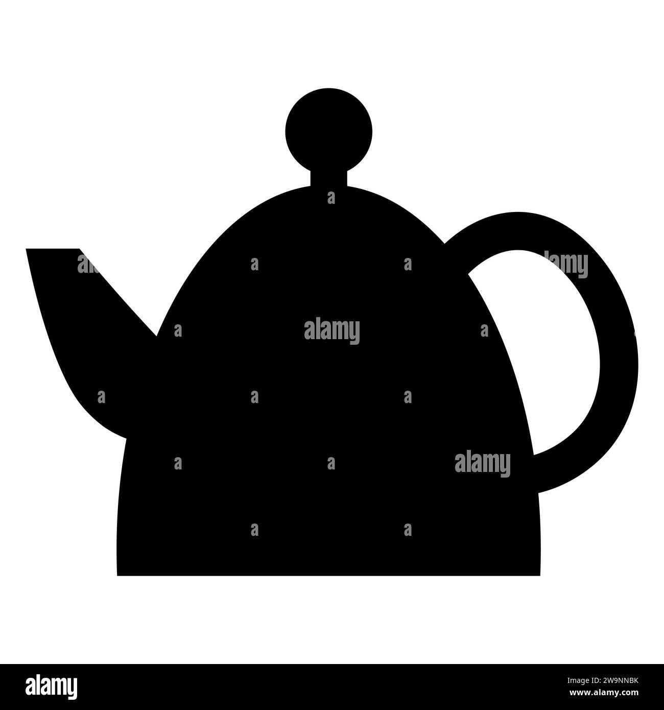 Kettle black vector icon on white background Stock Vector