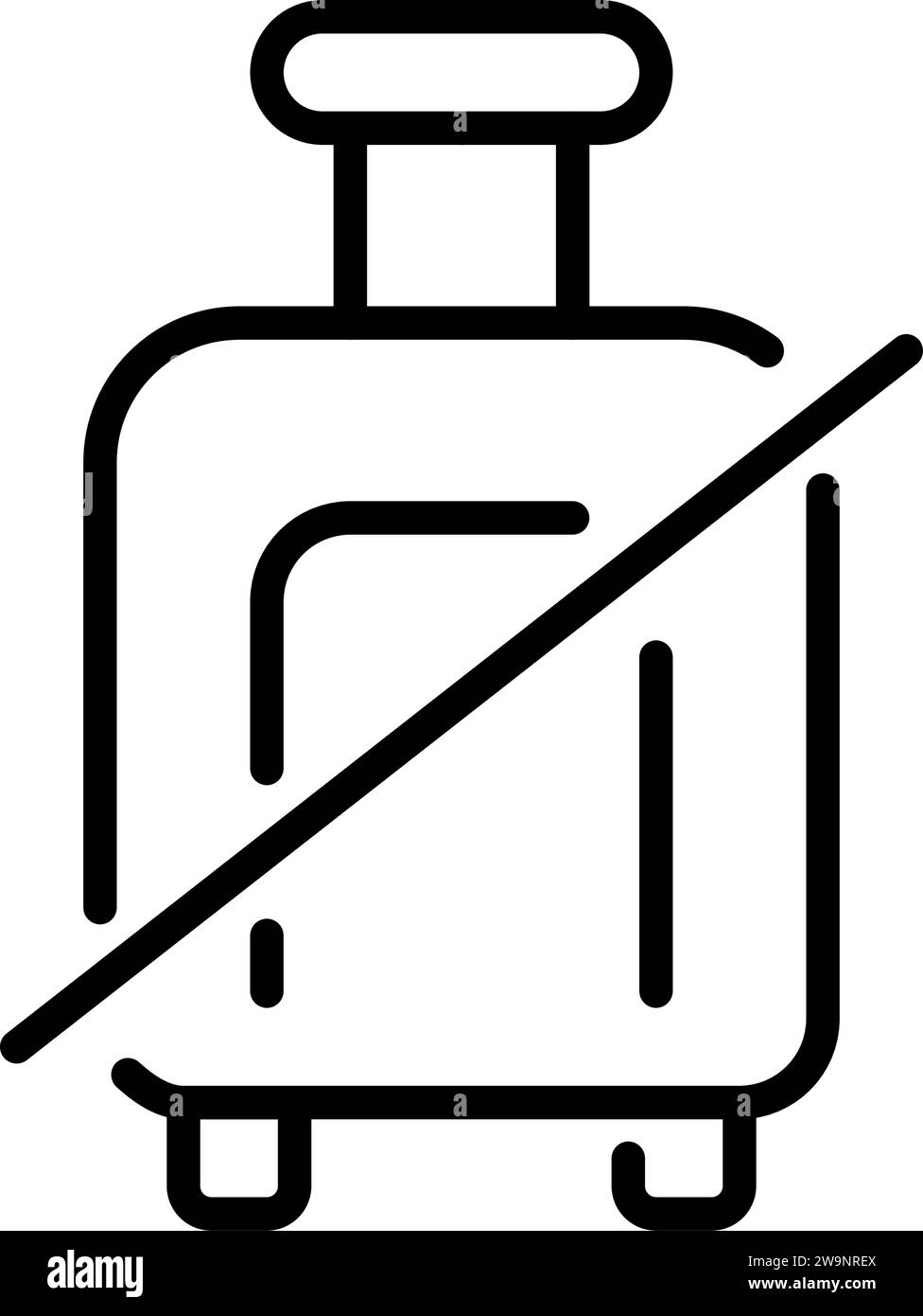 No checkedin luggage. Flight ticket conditions symbol. Pixel perfect