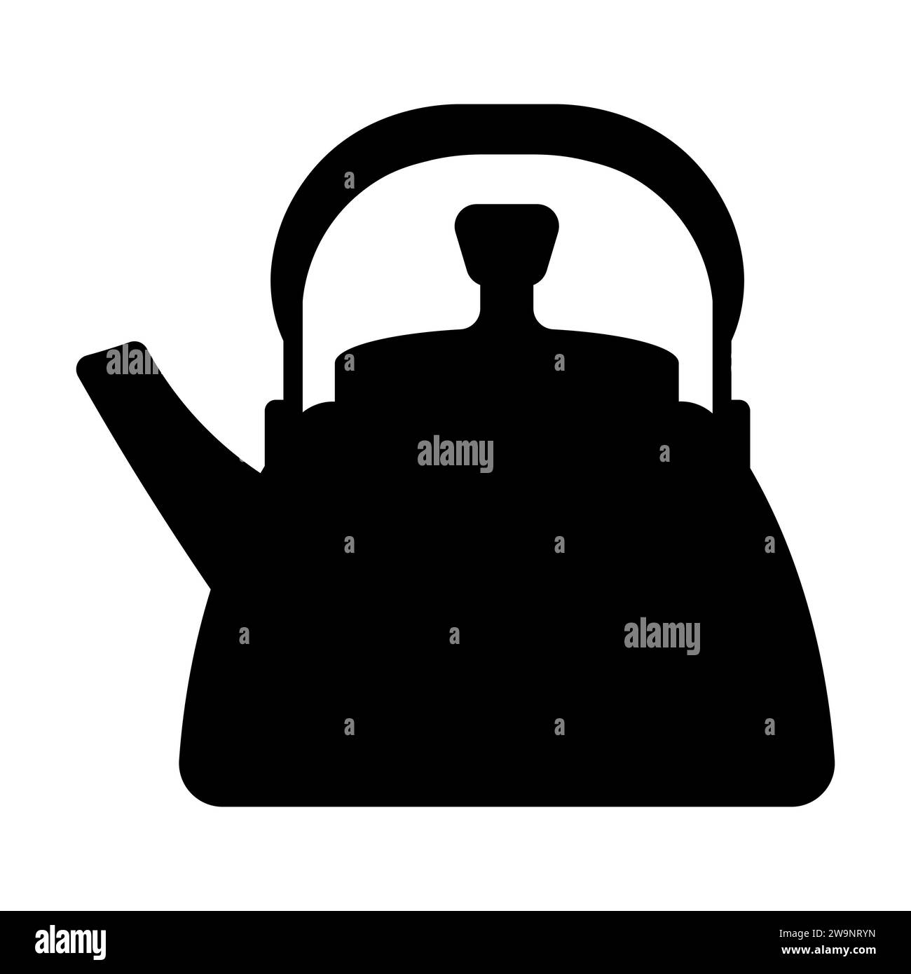Kettle black vector icon on white background Stock Vector