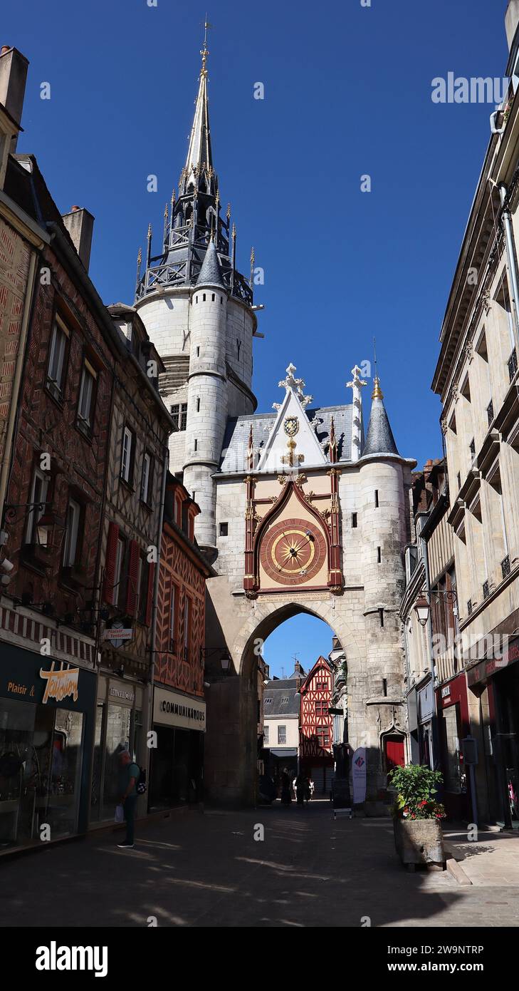 Clock Tower Auxerre France europe Stock Photo