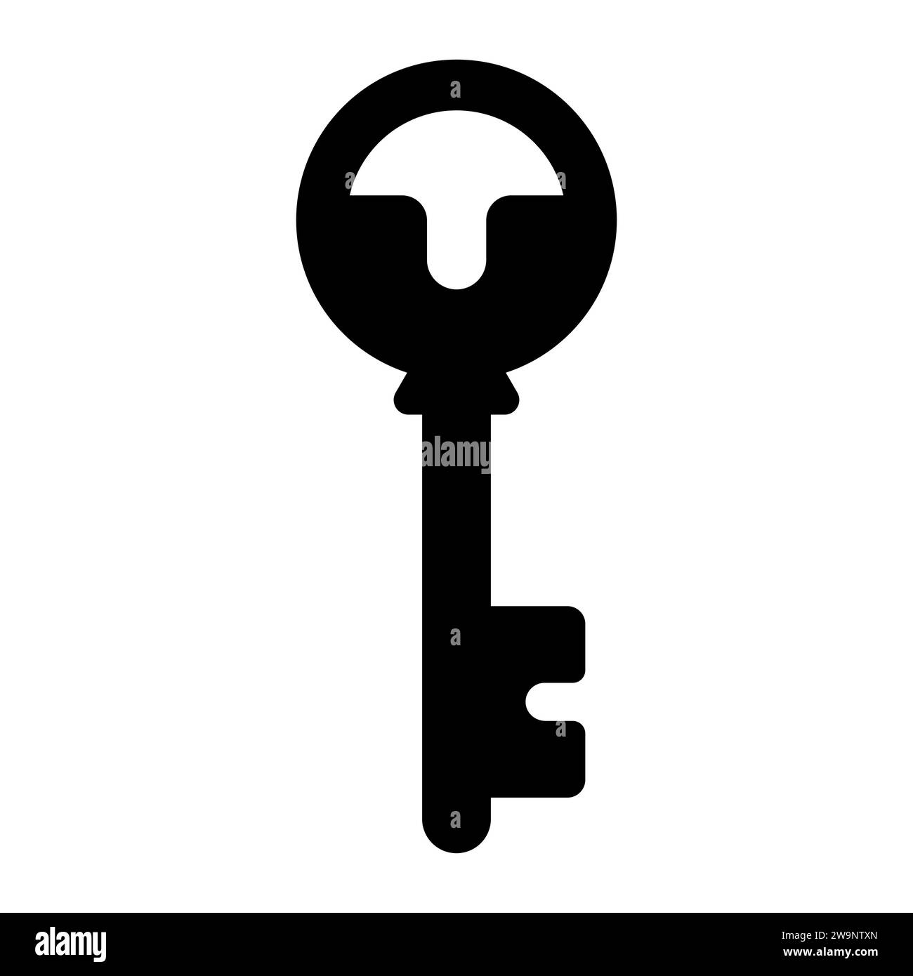 Key black vector icon on white background Stock Vector Image & Art - Alamy