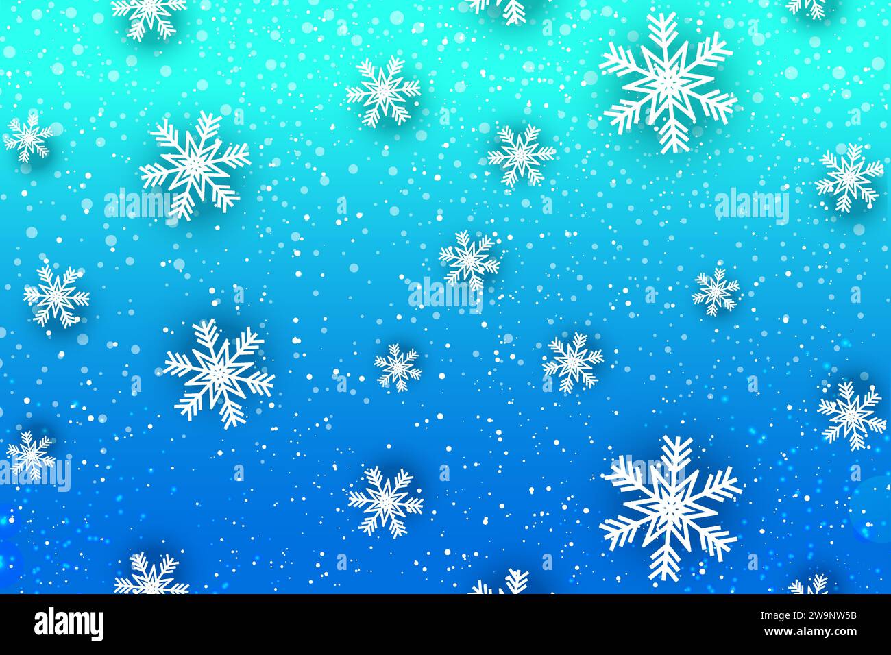 Winter background. It's snowing! It's Falling snowflakes on dark blue background. Vector illustration. Stock Vector