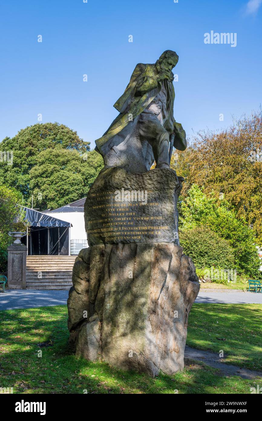 Victor Hugo Statue in Candle Gardens in St Peter Port, Guernsey