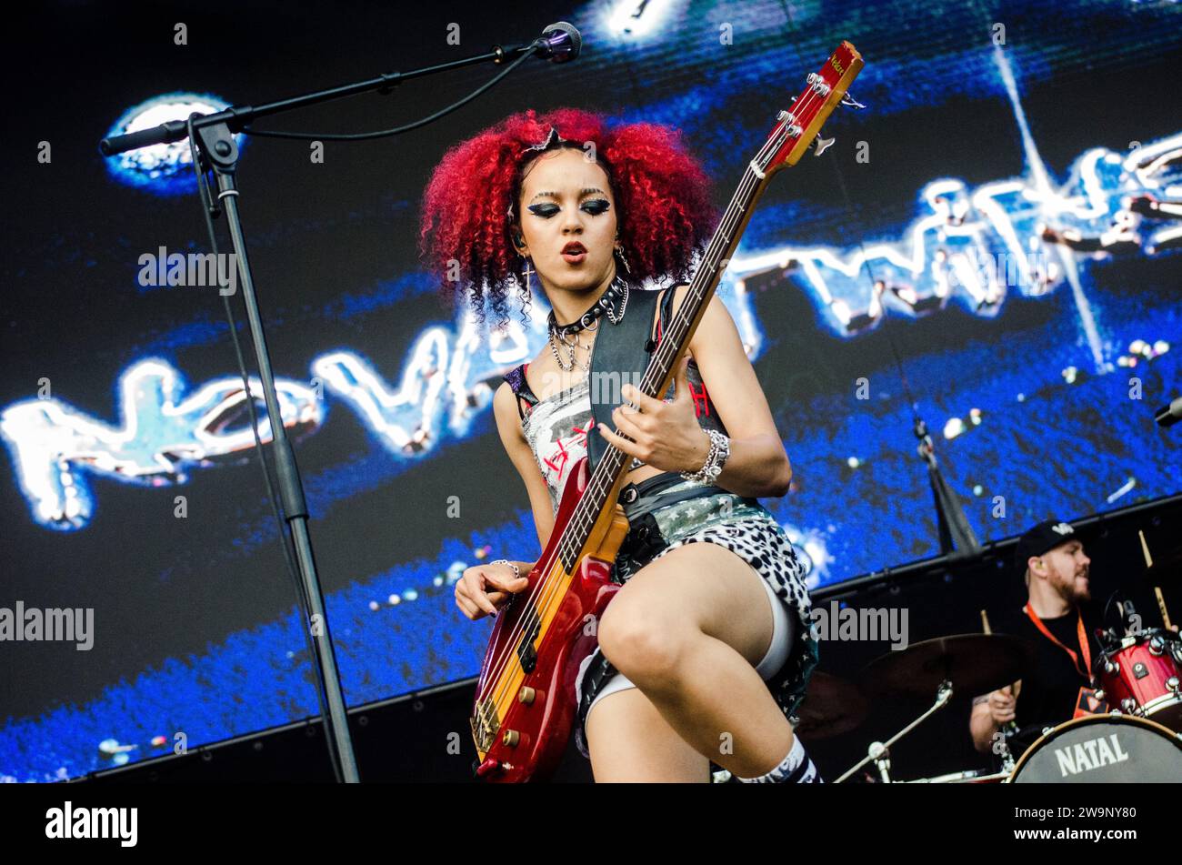 South of Nova Twins performing at Release Athens Festival in Plateia Nerou / Greece