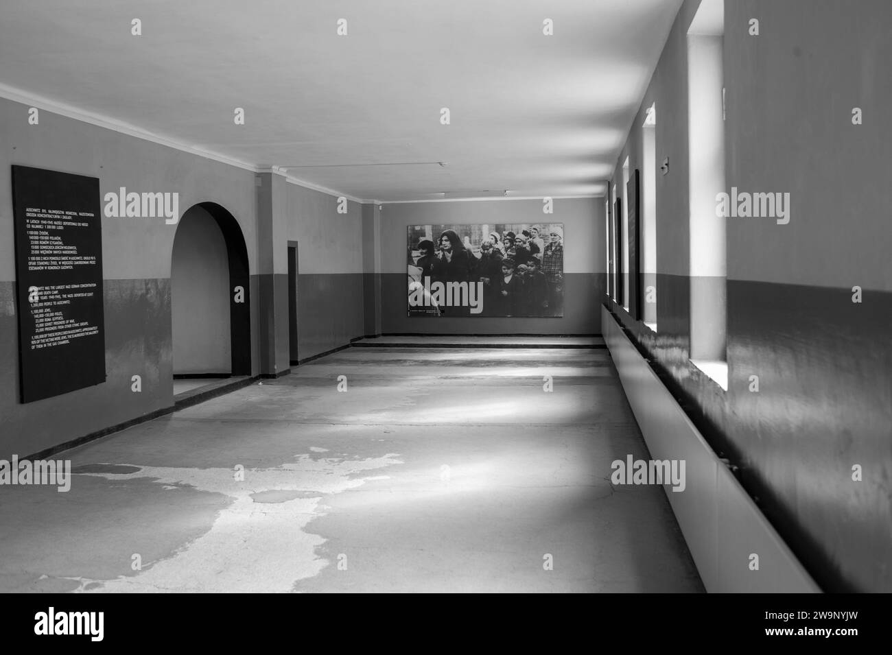 Interior of Auschwitz concentration camp Stock Photo Alamy