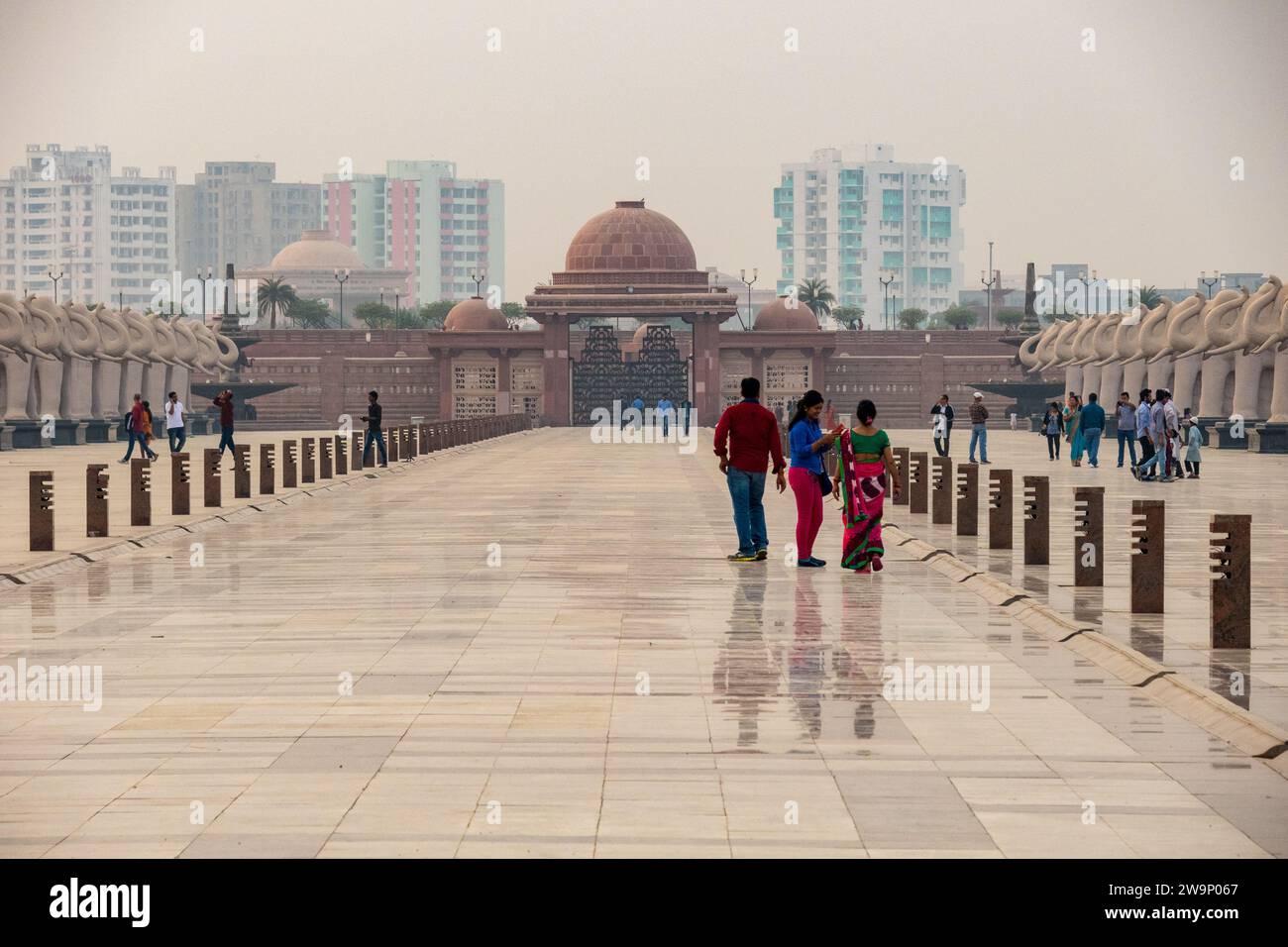 Indian tourists at Dr. Babasaheb Ambedkar Memorial Park, Vipul Khand 2