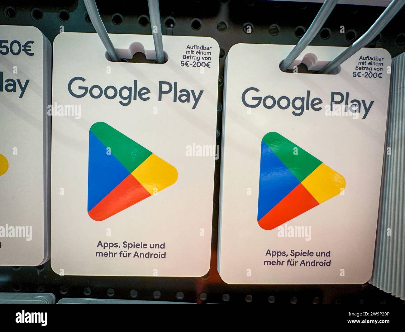 Geschenkkarte von Google Play. 27.12.2023 *** Gift card from Google Play 27 12 2023 Stock Photo