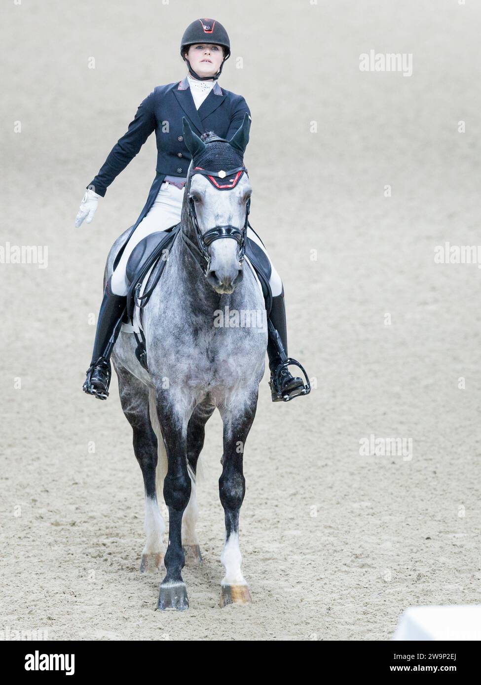 Thamar Zweistra of Netherlands with Hexagon's Ich Weiss during the FEI Dressage World Cup Free Style at the Jumping Mechelen on December 29, 2023, Nekkerhal, Belgium (Photo by Maxime David - MXIMD Pictures) Stock Photo
