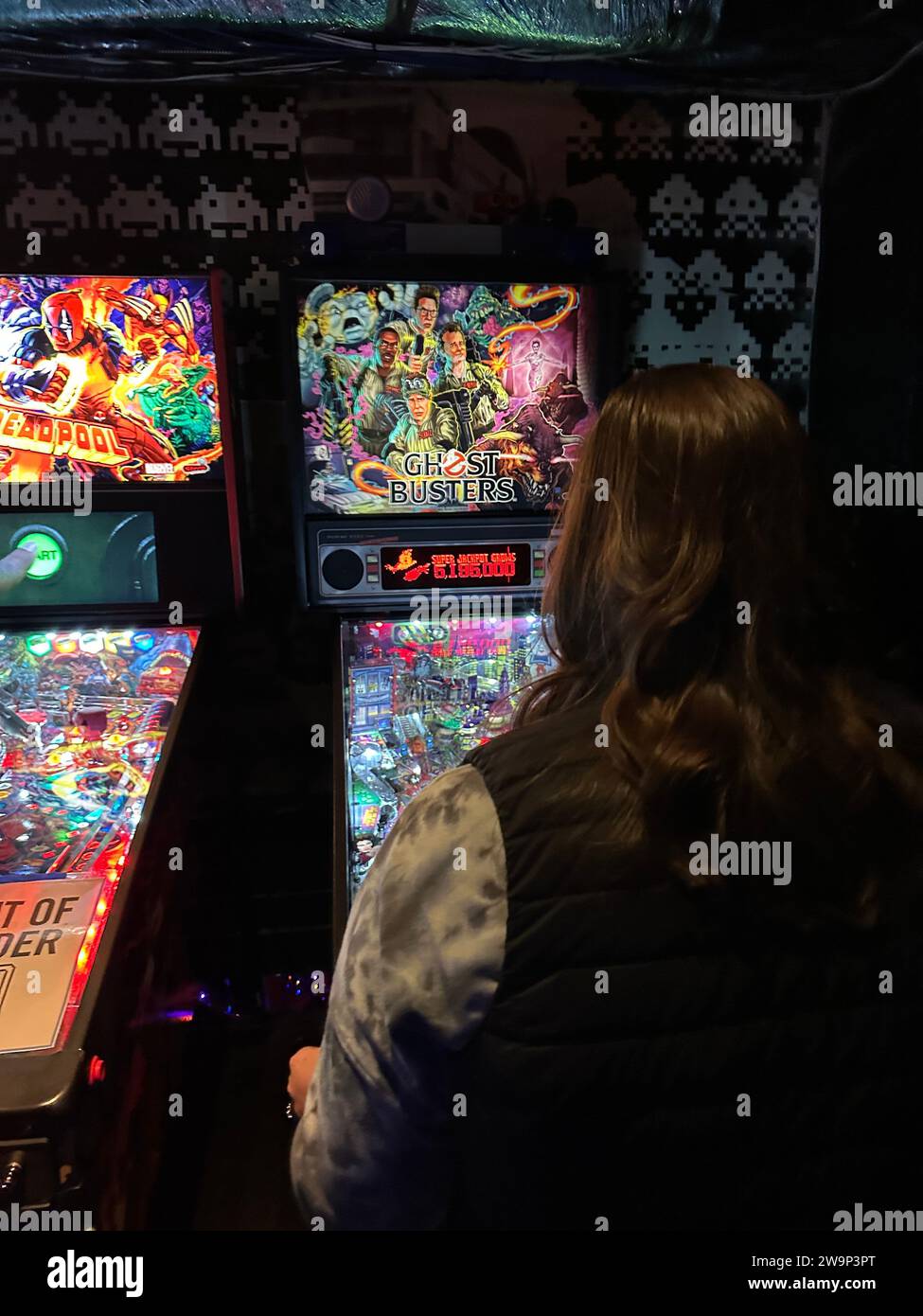 Kansas City, Missouri - December 28, 2023: Up Down Retro Arcade Bar in ...