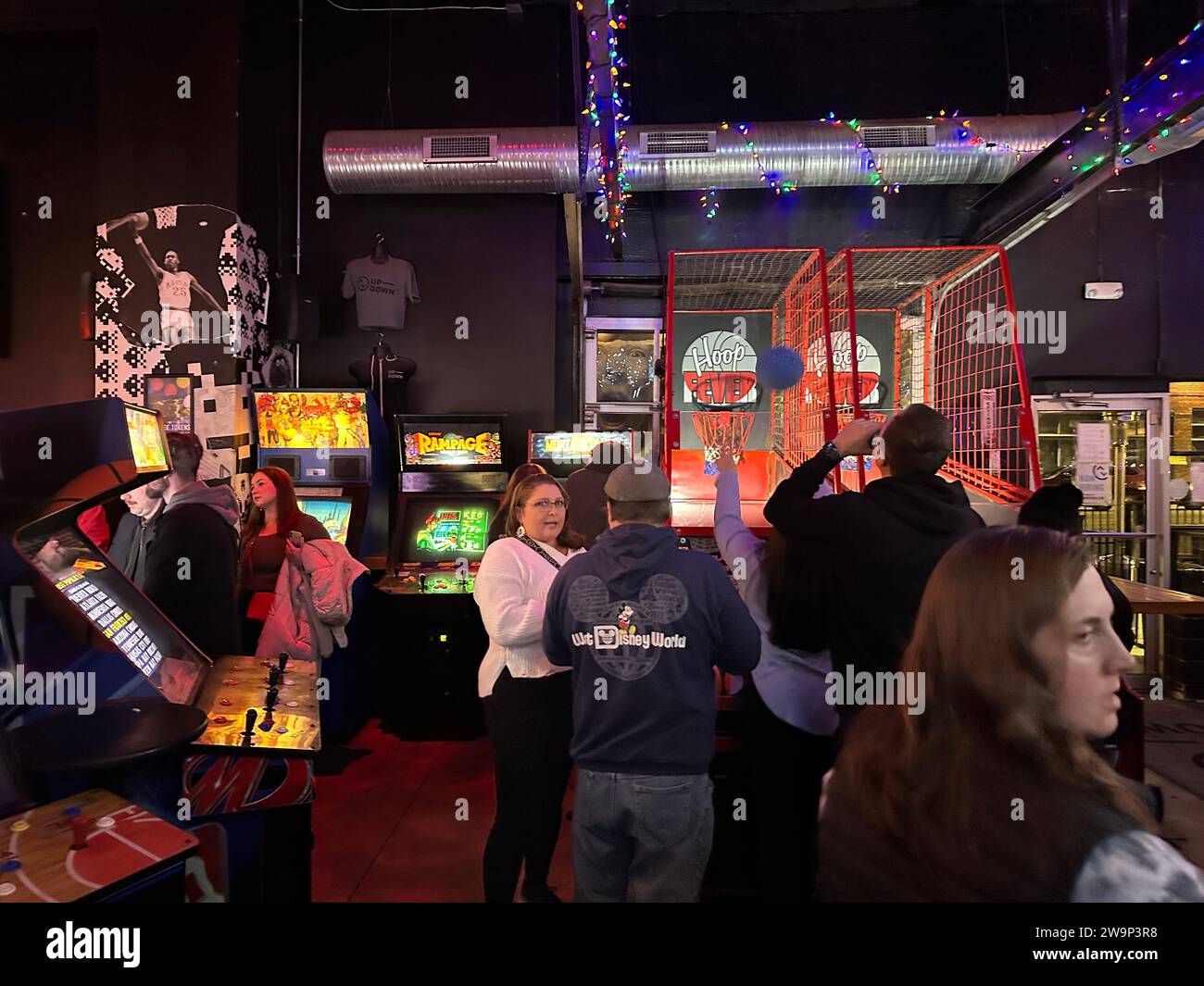 Kansas City, Missouri - December 28, 2023: Up Down Retro Arcade Bar in ...