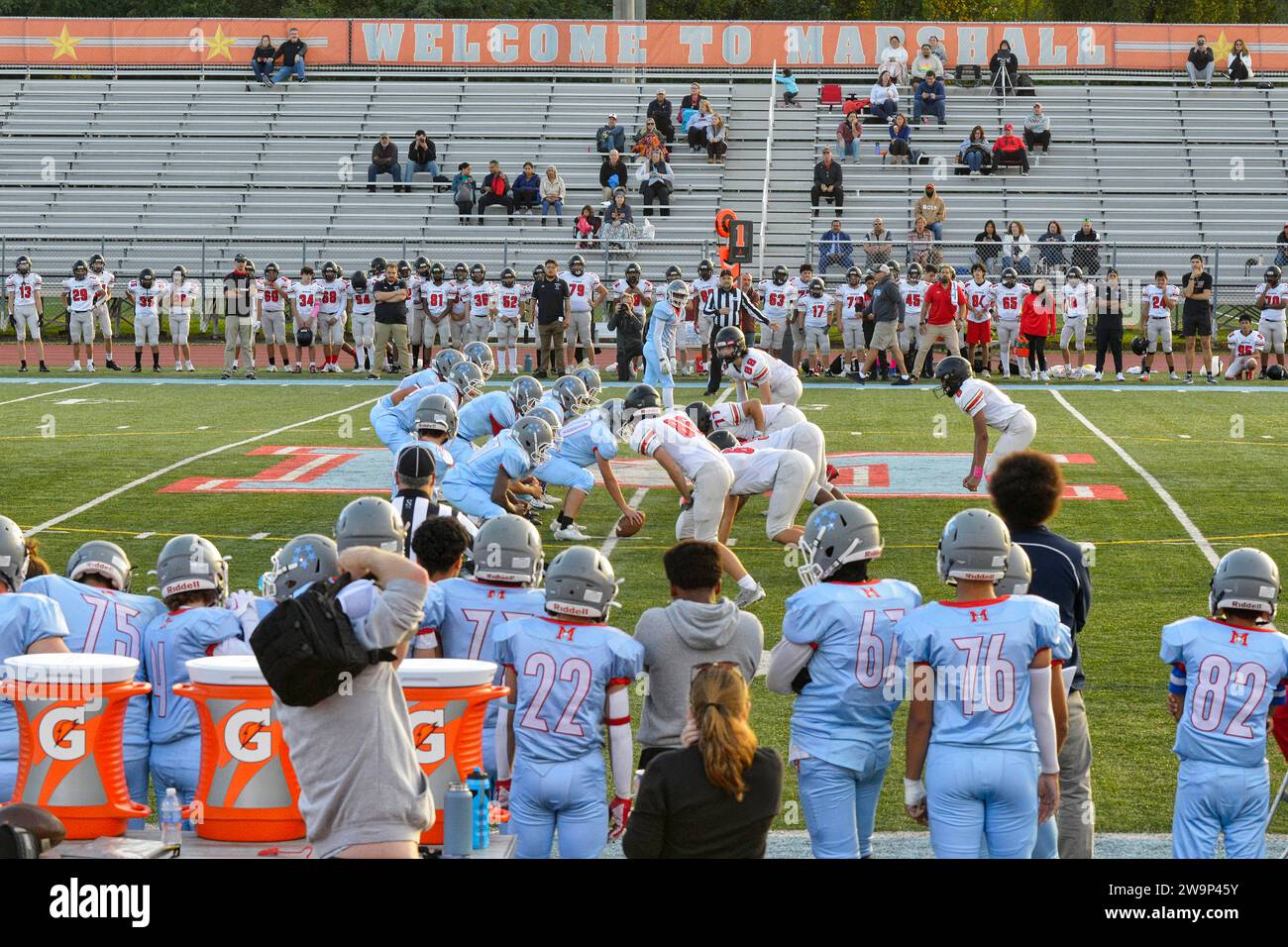 High School football game in Falls Church Virginia Stock Photo