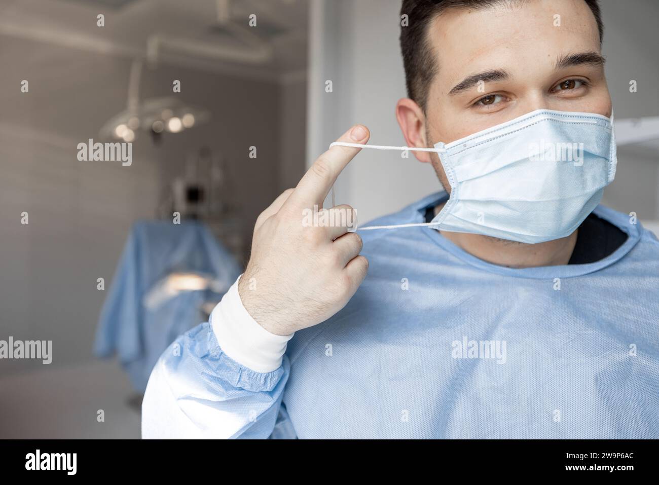 Portrait tired medical doctor hi-res stock photography and images - Alamy
