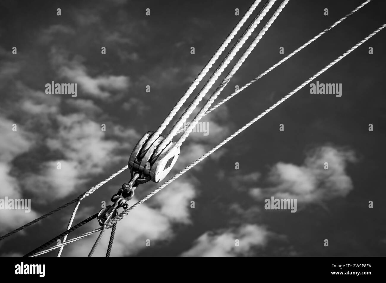 Rigging details on the historic wooden schooner and Arctic exploration