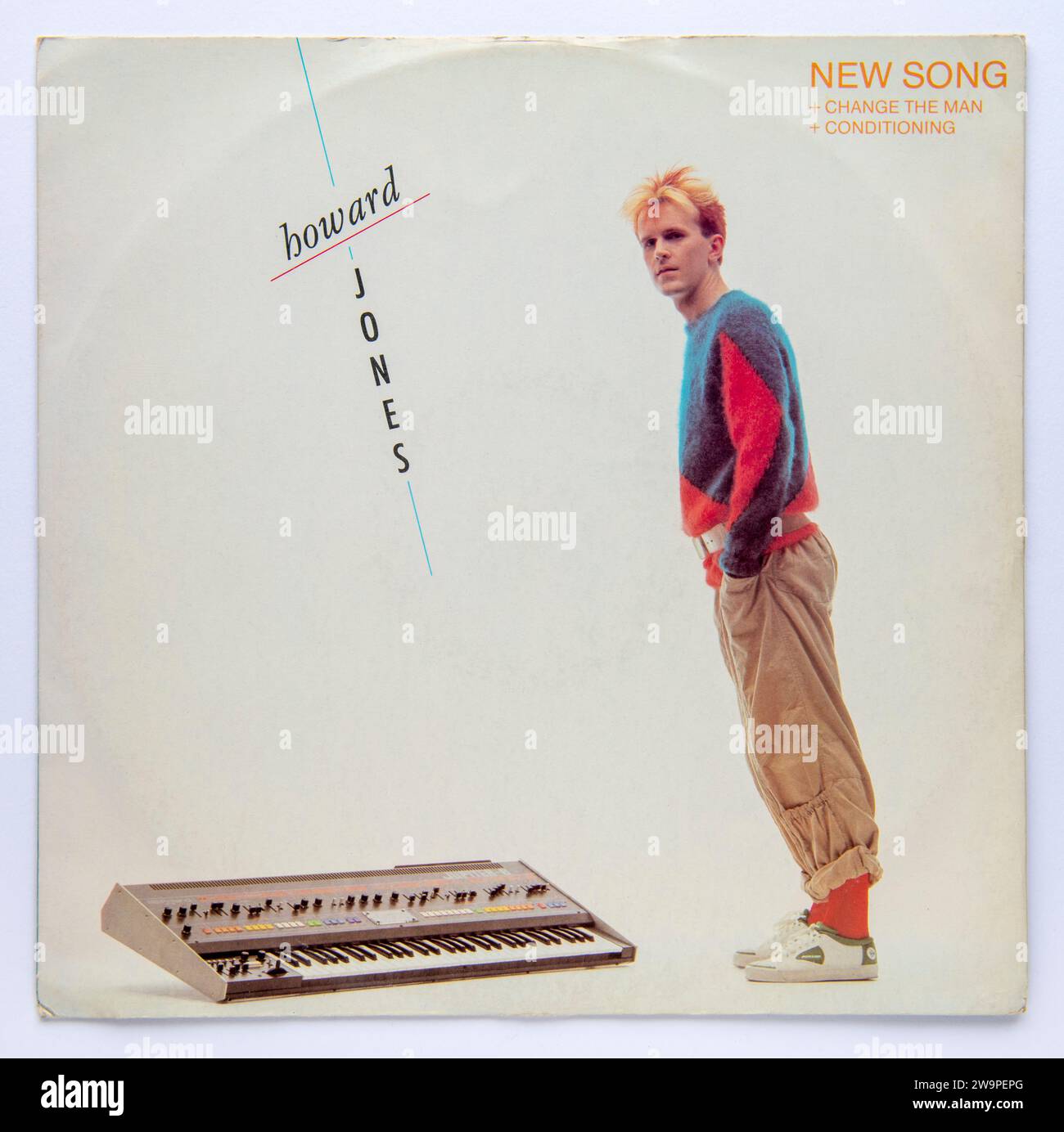 Picture cover of the 12 inch single version of New Song by Howard Jones, which was released in 1983 Stock Photo