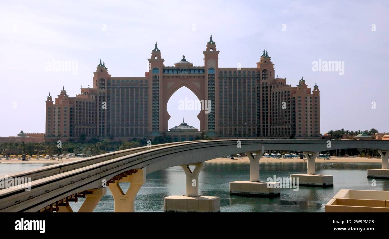 The Atlantis luxury hotel, The Palm, Dubai, UAE Stock Photo