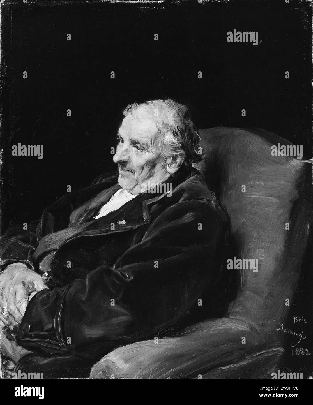 Portrait of an Old Man 1908 by Francisco Domingo y Marques Stock Photo