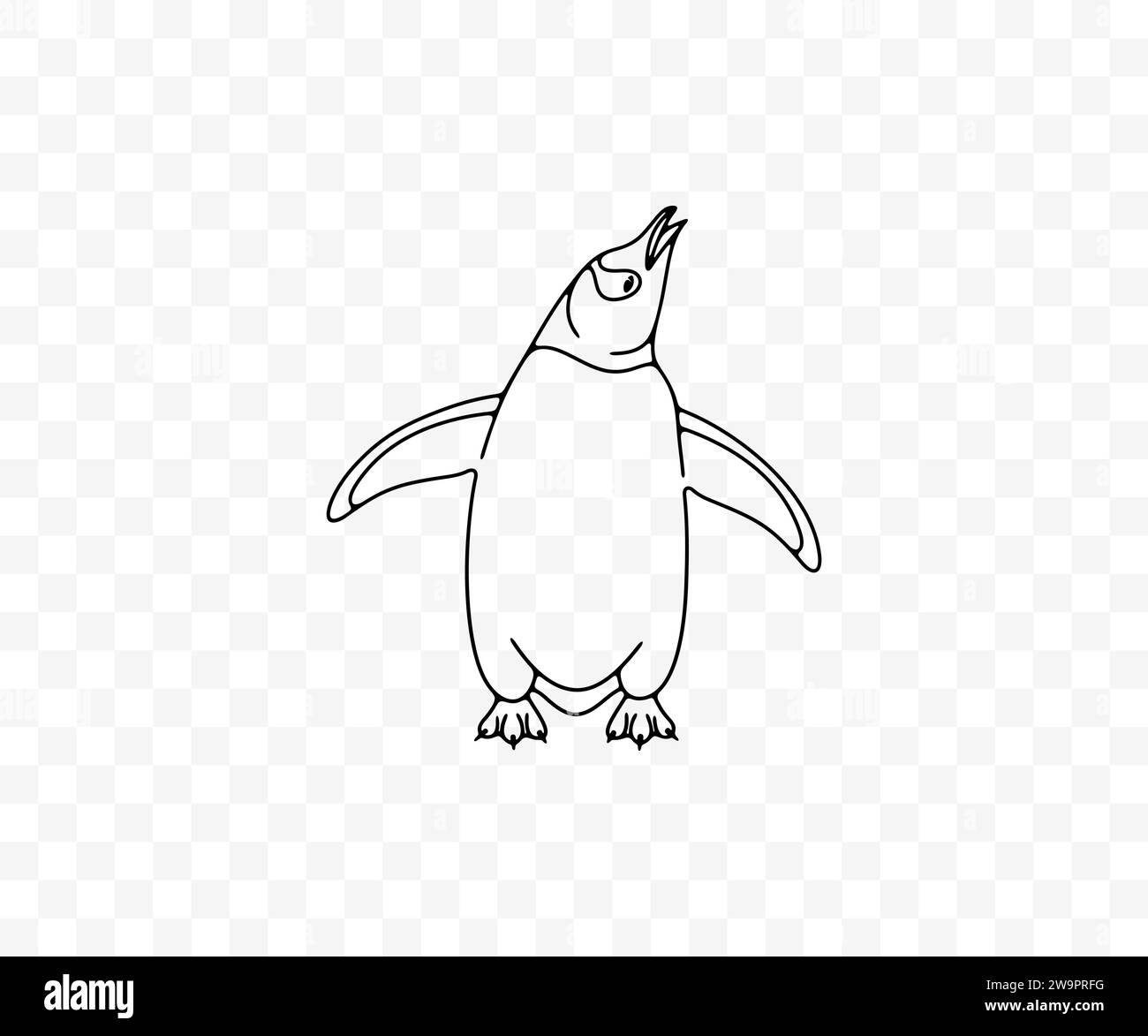 Subantarctic penguin or gentoo penguins, graphic design. Animal, bird, avian, feathered, antarctica and nature, vector design and illustration Stock Vector